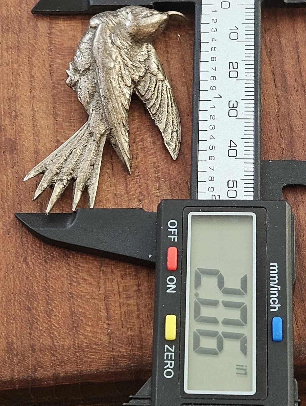 Antique Edwardian Sterling Silver Bird Brooch Pin C Clasp 2